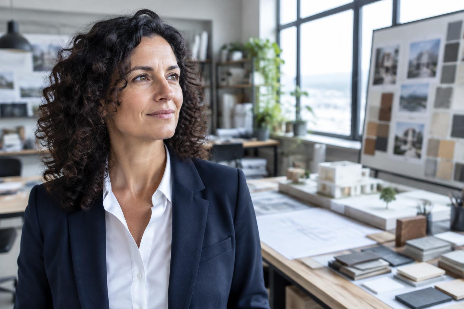 Independent business owner in her studio